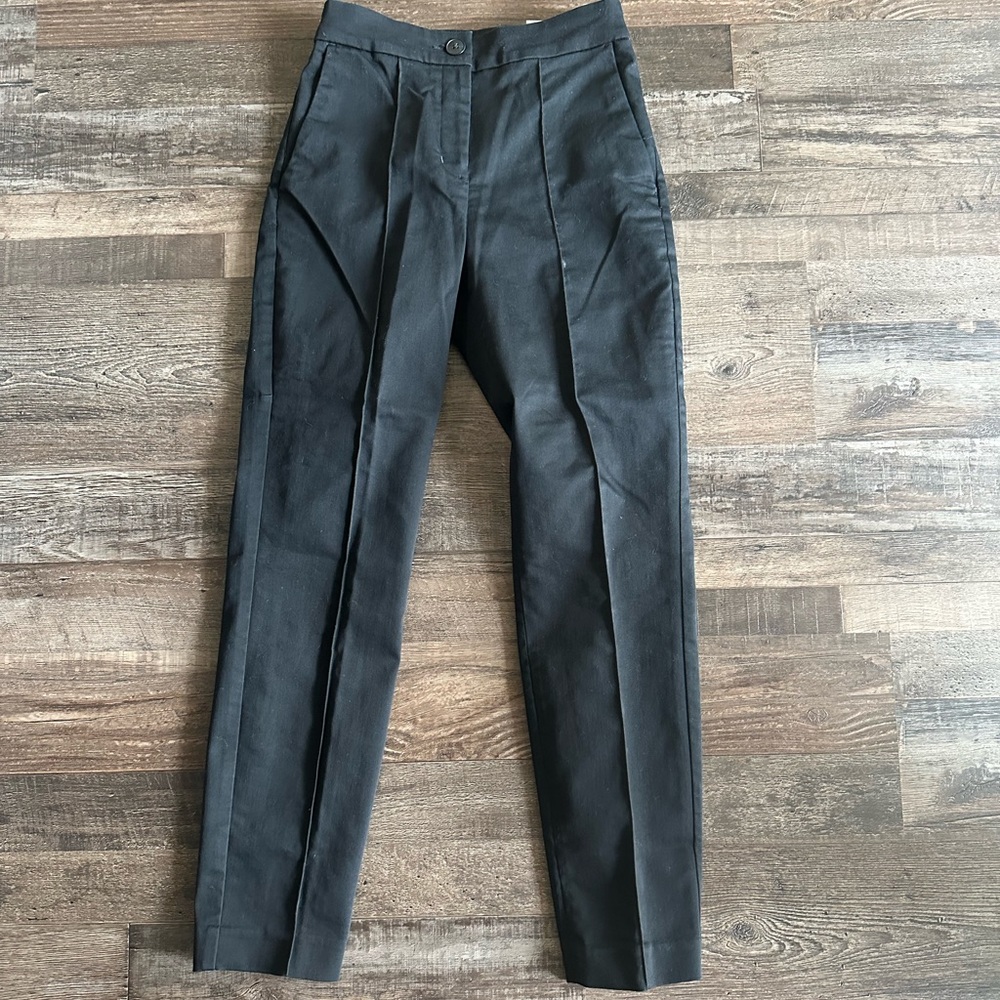 Express Black high rise ankle skinny pants.